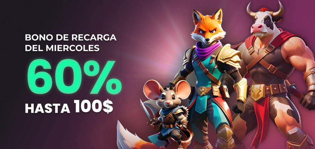 60% hasta $100 Bono de Casino del Miércoles