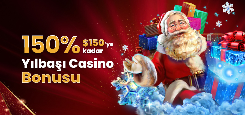 150% up to $150 Christmas Casino Bonus