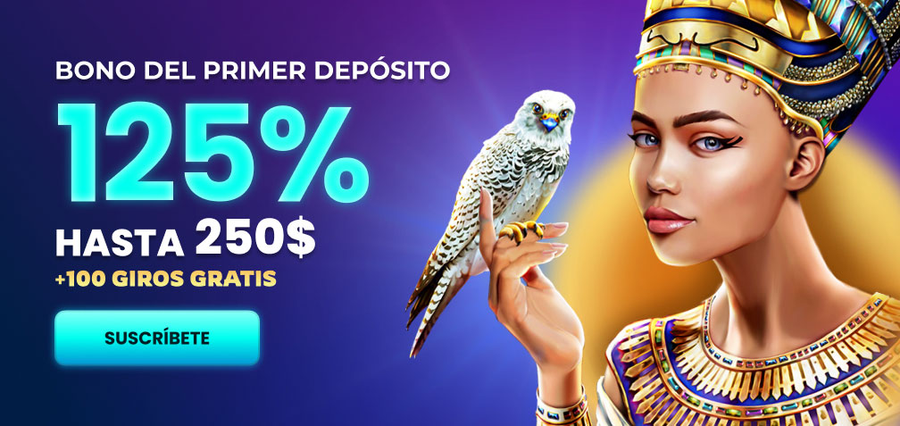 125% up to $250 First Deposit Casino Bonus + 100 Free Spins
