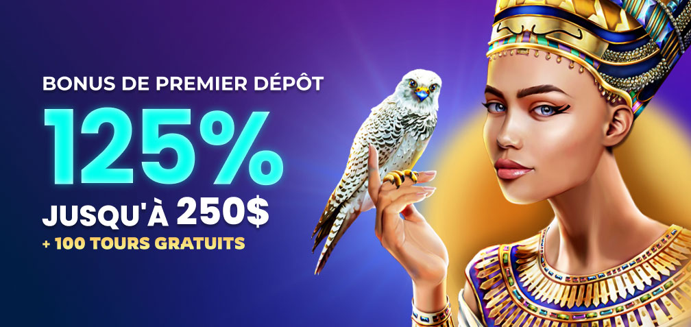 125% up to $250 First Deposit Casino Bonus + 100 Free Spins