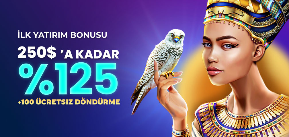 %125’e kadar 250$ İlk Yatırım Casino Bonusu + 100 Free Spin
