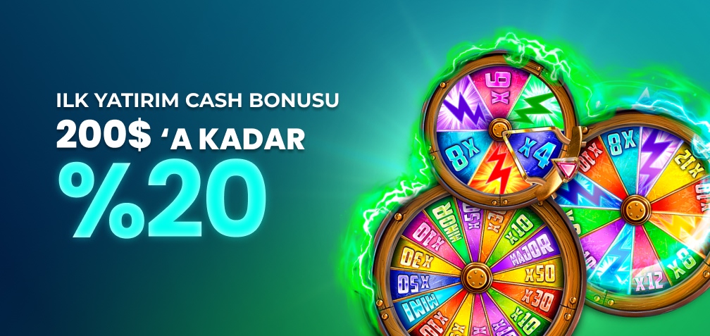 20% up to 200$ First Deposit Cash Bonus