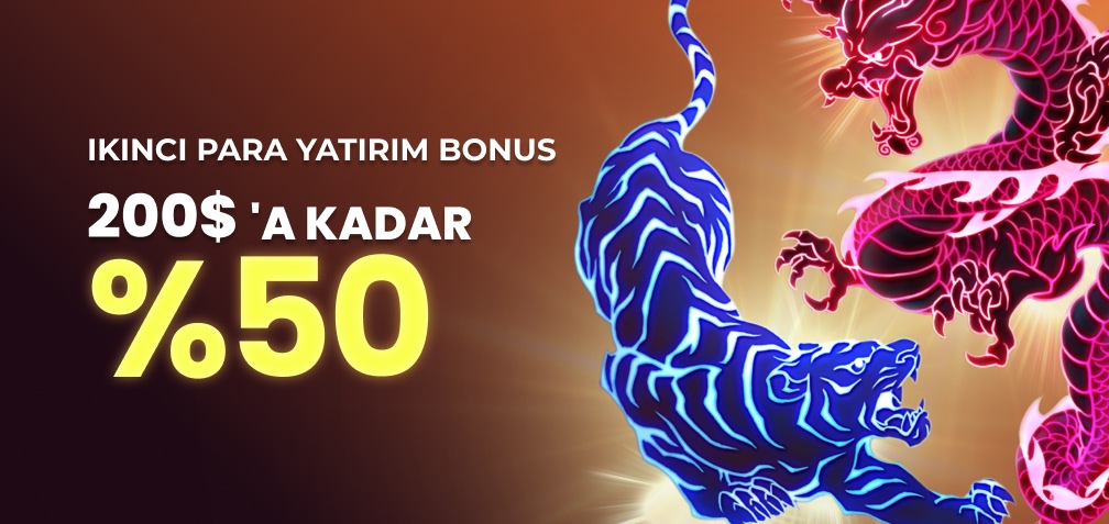 50'ye kadar 200$ Para Yatırma Bonusu