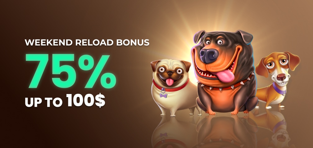 75% up to 100$ Weekend Reload Bonus