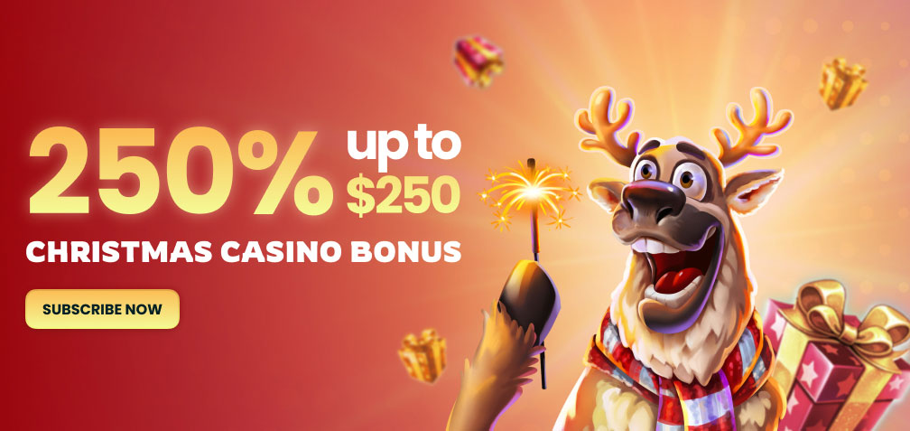 250% up to $250 Christmas Casino Bonus