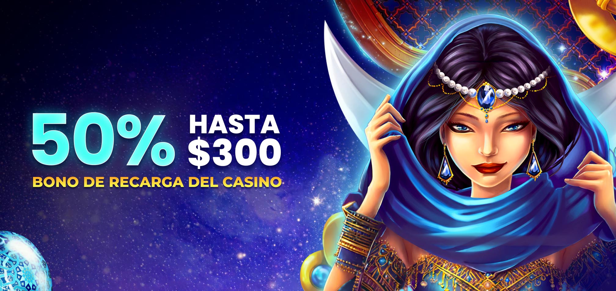 50% up to $300 Reload Casino Bonus